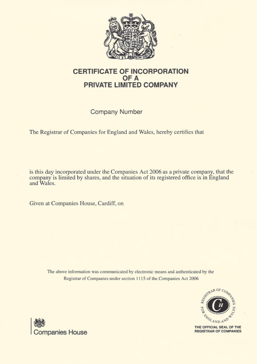 e-apostille certificate of incorporation