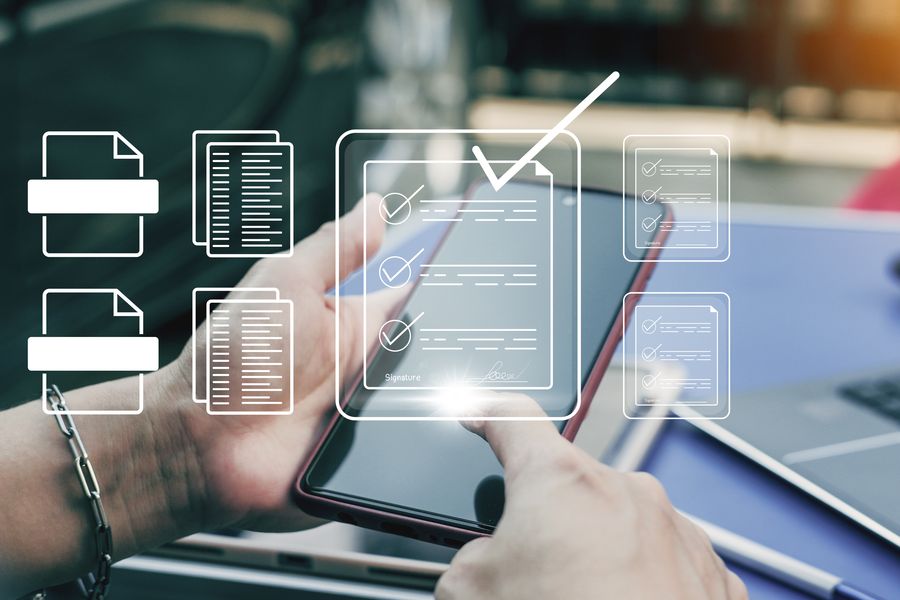 Digital Document with Tick - Which documents can be electronically apostilled