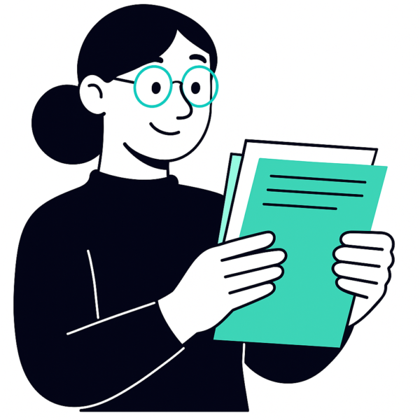 person-holidng-document-graphic